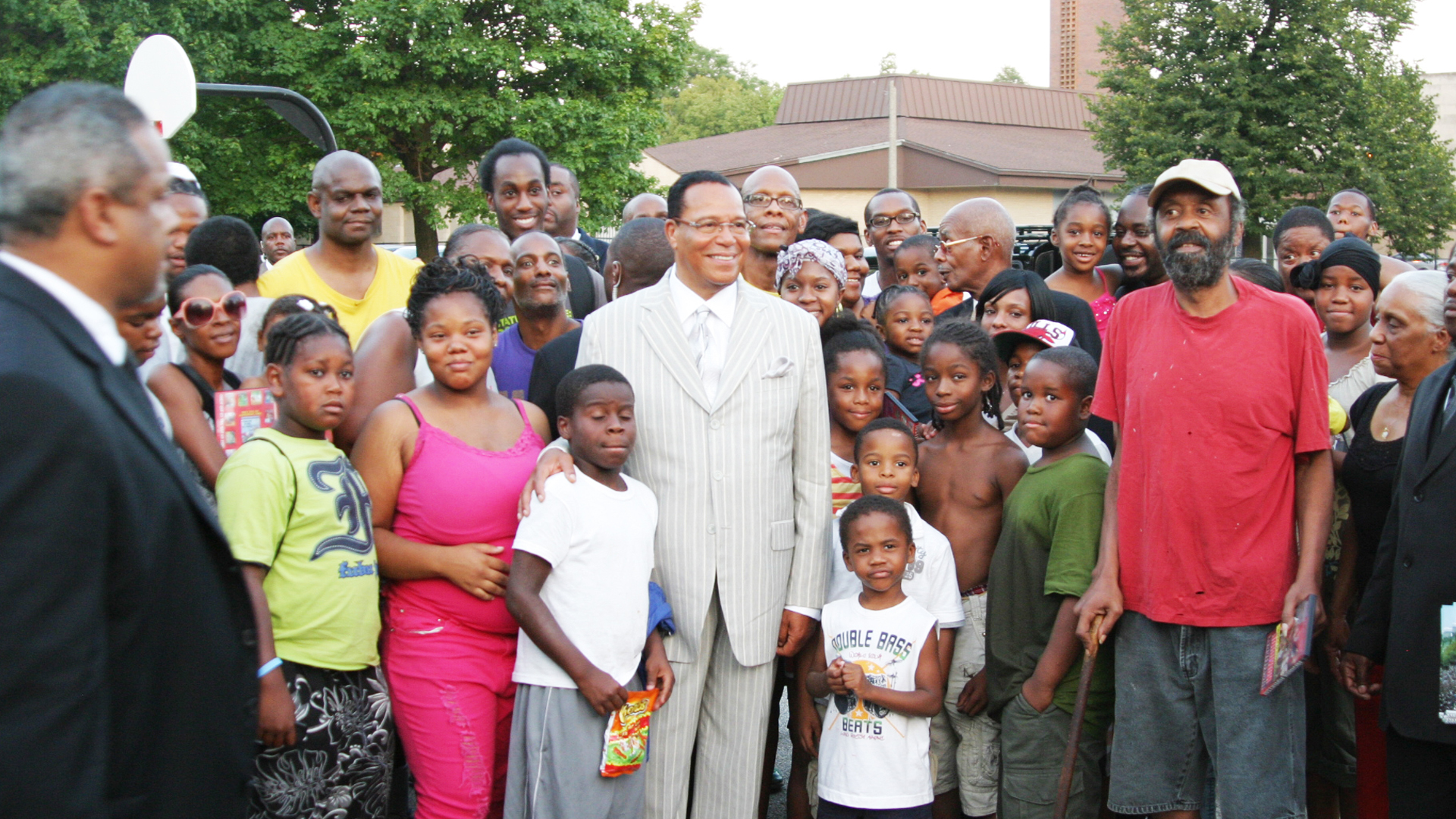 The Honorable Minister Louis Farrakhan showing love and support with community. Photo: FCN Archives