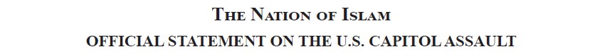 Nation of Islam Official Statement On U.S. Capitol Assault